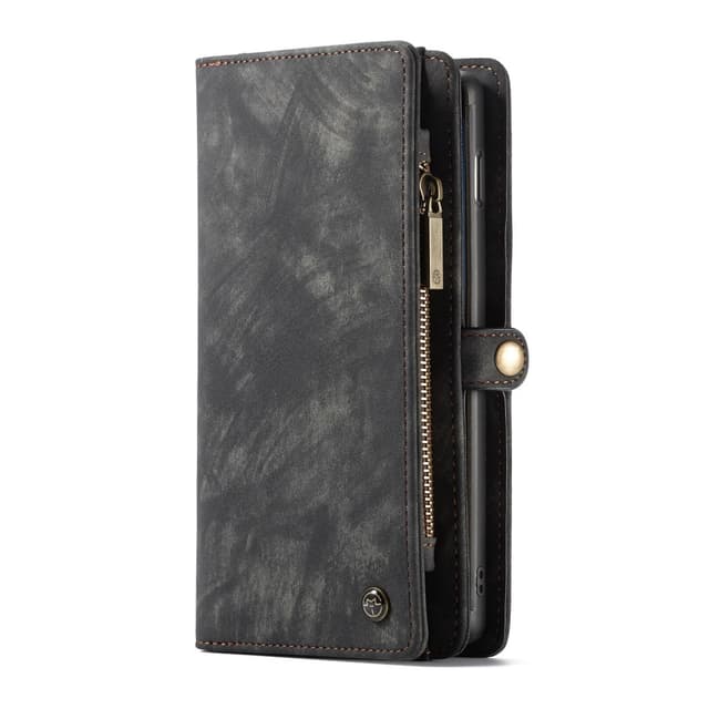 CASEME Samsung Galaxy S10+ Retro läder plånboksfodral - Grå