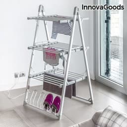Elektriskt hopfällbart torkställ compak innovagoods 300w grå (30 ribbor)