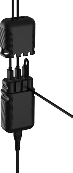 Unisynk Tripler USB multi-vægoplader (sort)