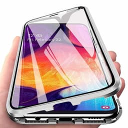 Samsung Galaxy A10 cover med skærmbeskytter Sølv