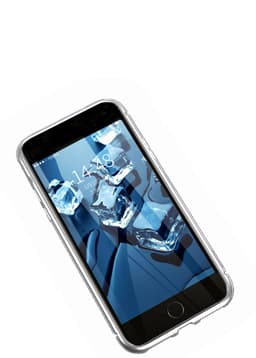 Mobildeksel med herdet glass til iPhone 7/8 Plus - Sølv