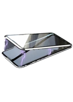 Magnetskal med dubbelsidigt härdat glas - iPhone 11 - Silver
