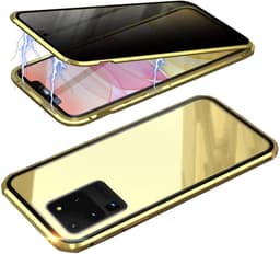 Mobildeksel med dobbeltsidig herdet glass - Samsung S20 Ultra - gull