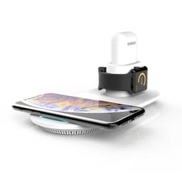 Trådlös snabbladdare för mobil, Apple Watch och Airpods vit