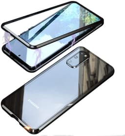 Mobiilikotelo kaksipuolinen karkaistu lasi - Samsung S20 - musta