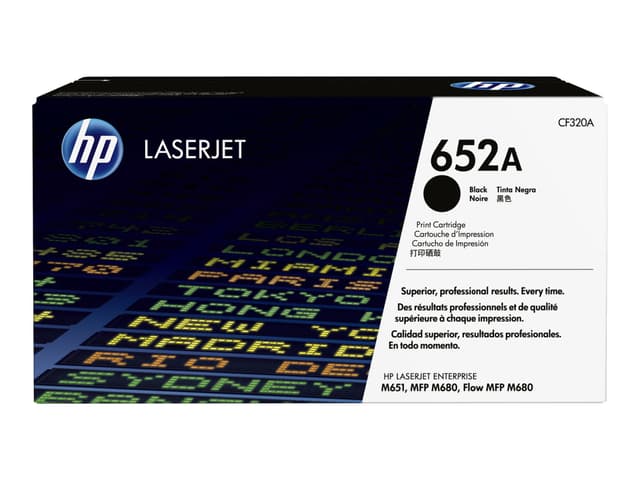 HP 652A - svart - original - LaserJet - tonerpatron (CF320A)