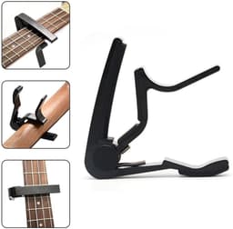 Capo for 6 strenger - akustisk og elektrisk gitar - svart