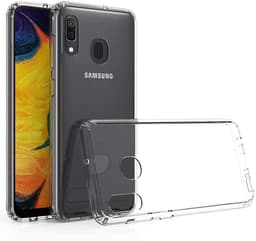 Läpinäkyvä matkapuhelinkuori Samsung M30 / A40S -puhelimelle