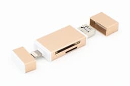 Adapter til hukommelseskort til iPhone, iPad, Android - guld