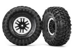 TRX-8272X Tires & Wheels Canyon Trail/TRX-4 Black-Satin 1.9 (2)Hex  12mm