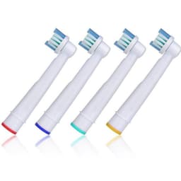 4-pack tandbørstehoveder - Braun Oral B-kompatibel - Hvid