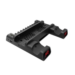 PS4 multifunktionellt stativ med fläkt, laddare, förvaring
