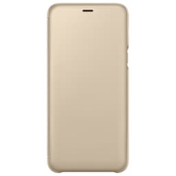 Samsung Galaxy A6+ lommebokdeksel (gull)