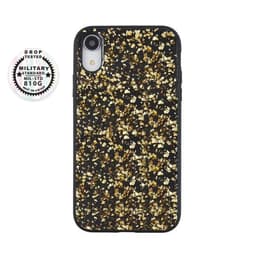 Svart/Gull Glitter iPhone XR deksel