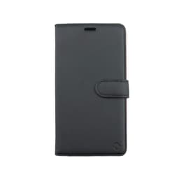 Miljøvennlig ekte lær Samsung Galaxy Note 10+ 2 in 1 lommebok deksel - Black/Red