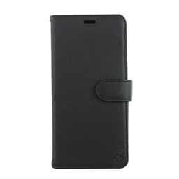 Miljøvennlig ekte lær iPhone 11 2 in 1 lommebok deksel - Black/Red