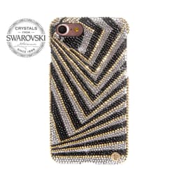 Swarovski Crystals Sort/Guld iPhone SE / 8 / 7 etui