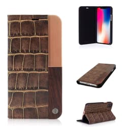 iPhone X kuori 50:50 Luxe Croc Folio taka kuori