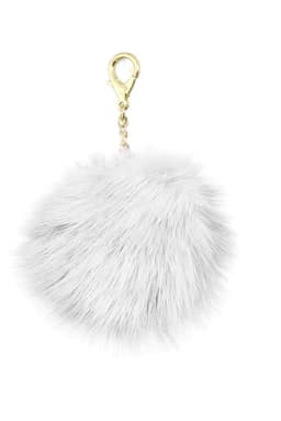 Faux Fur Pom-Pom sjarm - White