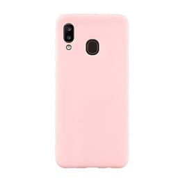 Samsung Galaxy A20 Flytande silikonskydd mobilskal- Black