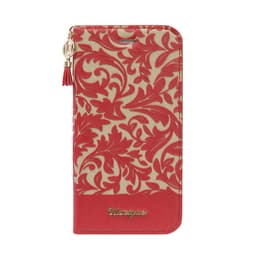 Stylish Damask Folio Rød/Beige iPhone SE / 8 / 7 deksel