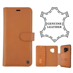 Aitoa nahkaa  Samsung Galaxy S9 lompakkokotelo 2 in 1 -Tan