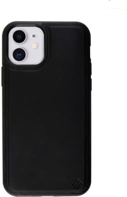 Miljøvennlig ekte lær iPhone 11 deksel - Black