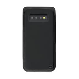 Ympäristöystävällinen Aitoa nahkaa  Samsung Galaxy S10 lompakkokotelo 2 in 1 -Black/Red