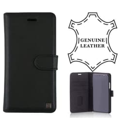 iPhone X Ægte læder Classic Stand Folio ryg etui Sort