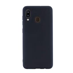 Samsung Galaxy A20 Flytande silikonskydd mobilskal- Black