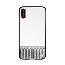 iPhone X deksel 50:50 Hvit & Sølv Perforation tilbake deksel