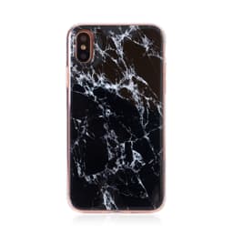 iPhone X etui Marble etui Sort