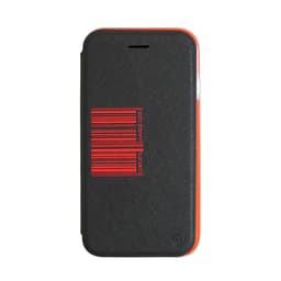 Eleganta Folio Svart/Röd iPhone SE / 8 / 7 Fodral