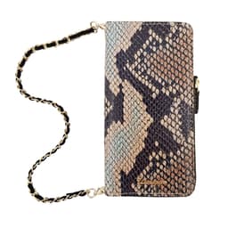 Snake Tan læder 2-in-1 Pung iPhone 8 /7 etui