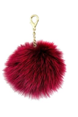 Faux Fur  Pom-Pom sjarm - Wine