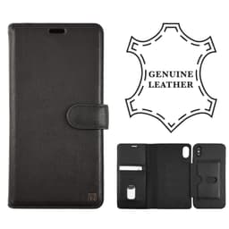 Sort Ægte læder 2-in-1 iPhone Xs Max etui