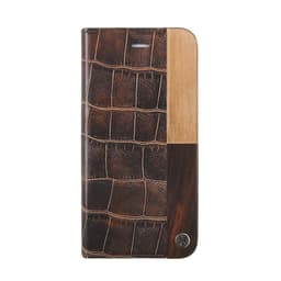 Luxury iPhone 8/7 etui Folio ryg etui Dark Brun
