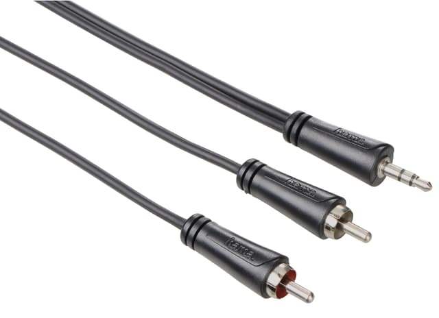 Hama komposittkabel, 3.5 mm minijack til 2 x RCA (3 m)