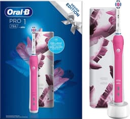Oral-B Pro 1 750 elektrisk tandbørste gavesæt 312499 (pink)