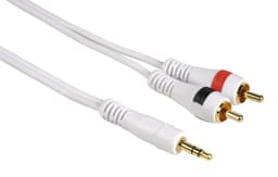 Hama 3.5mm – 2 x RCA kaapeli (valkoinen)