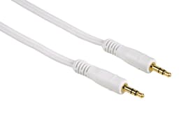 Hama 3.5 mm AUX-ljudkabel (vit/2 m)