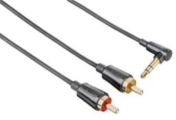 Hama Ljudkabel Coiled 3.5mm - 2x RCA (0.75 m)
