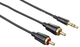 Hama Flexi-Slim komposittkabel 3.5 mm - 2 x RCA (1.5 m)
