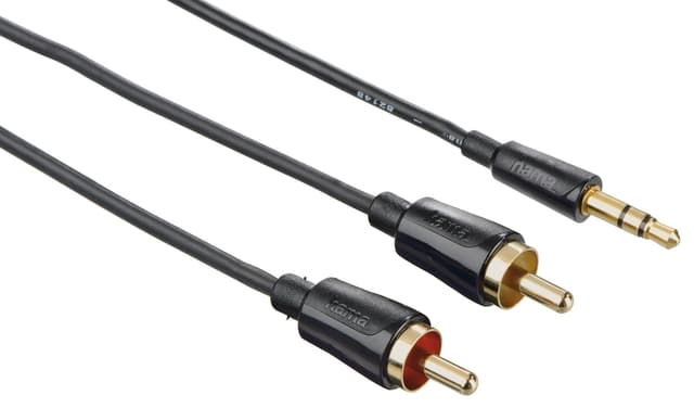 Hama Flexi-Slim komposittkabel 3.5 mm - 2 x RCA (1.5 m)