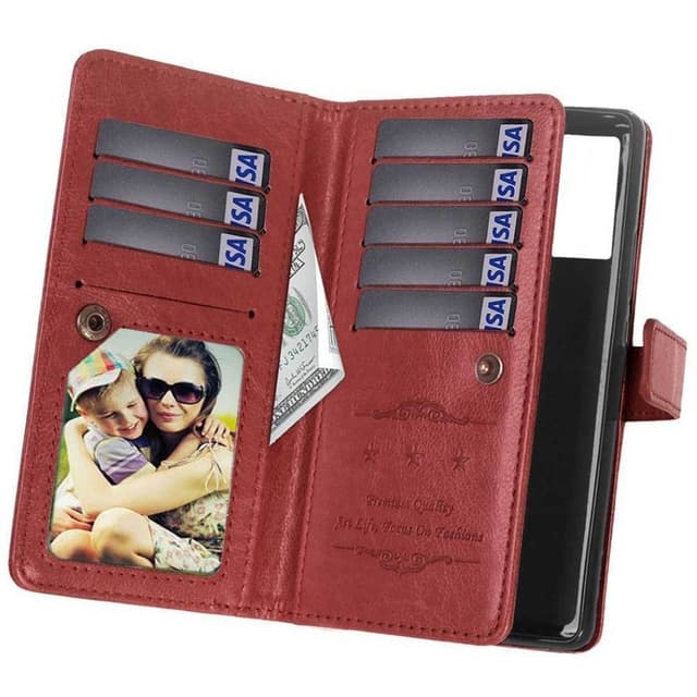 Dubbelflip Flexi 9-kort Samsung Galaxy Note 20  - Brun