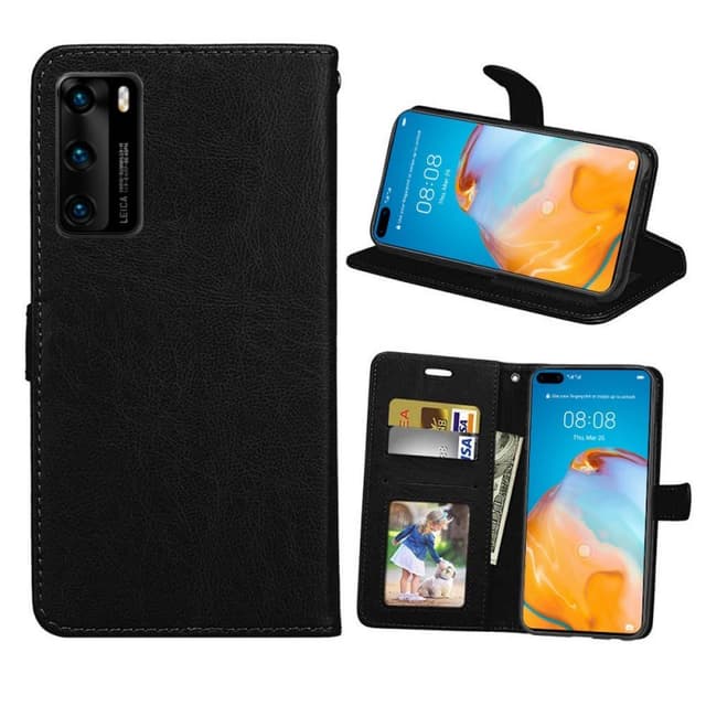 Mobil tegnebog 3-kort Huawei P40 (ANA-AN00)  - sort