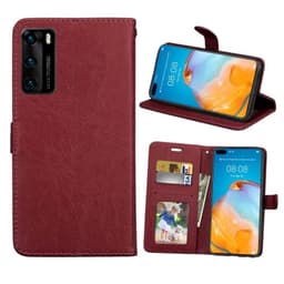 Lompakkokotelo 3-kortti Huawei P40 (ANA-AN00)  - ruskea