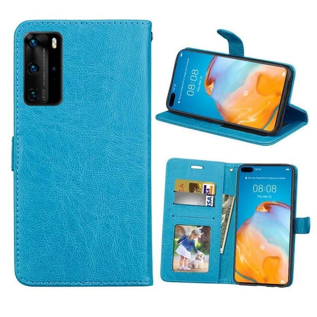 Lompakkokotelo 3-kortti Huawei P40 Pro (ELS-AN00)  - Vaaleansininen