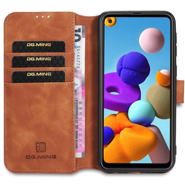 DG-Ming Lompakkokotelo 3-kortti Samsung Galaxy A21s (SM-A217F)  - rusk