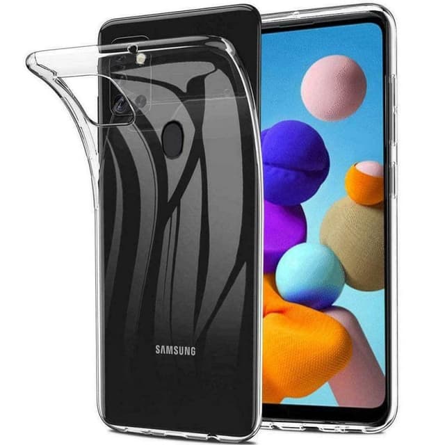 Silikonikotelo läpinäkyvä Samsung Galaxy A21s (SM-A217F)
